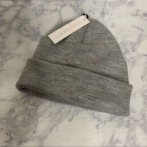 Sole society beanie gray silver‎
